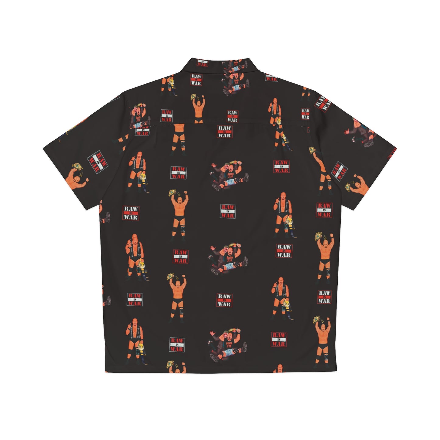 WWF Raw is War Stone Cold Steve Austin Hawaiian Shirt (Raw Rivals)