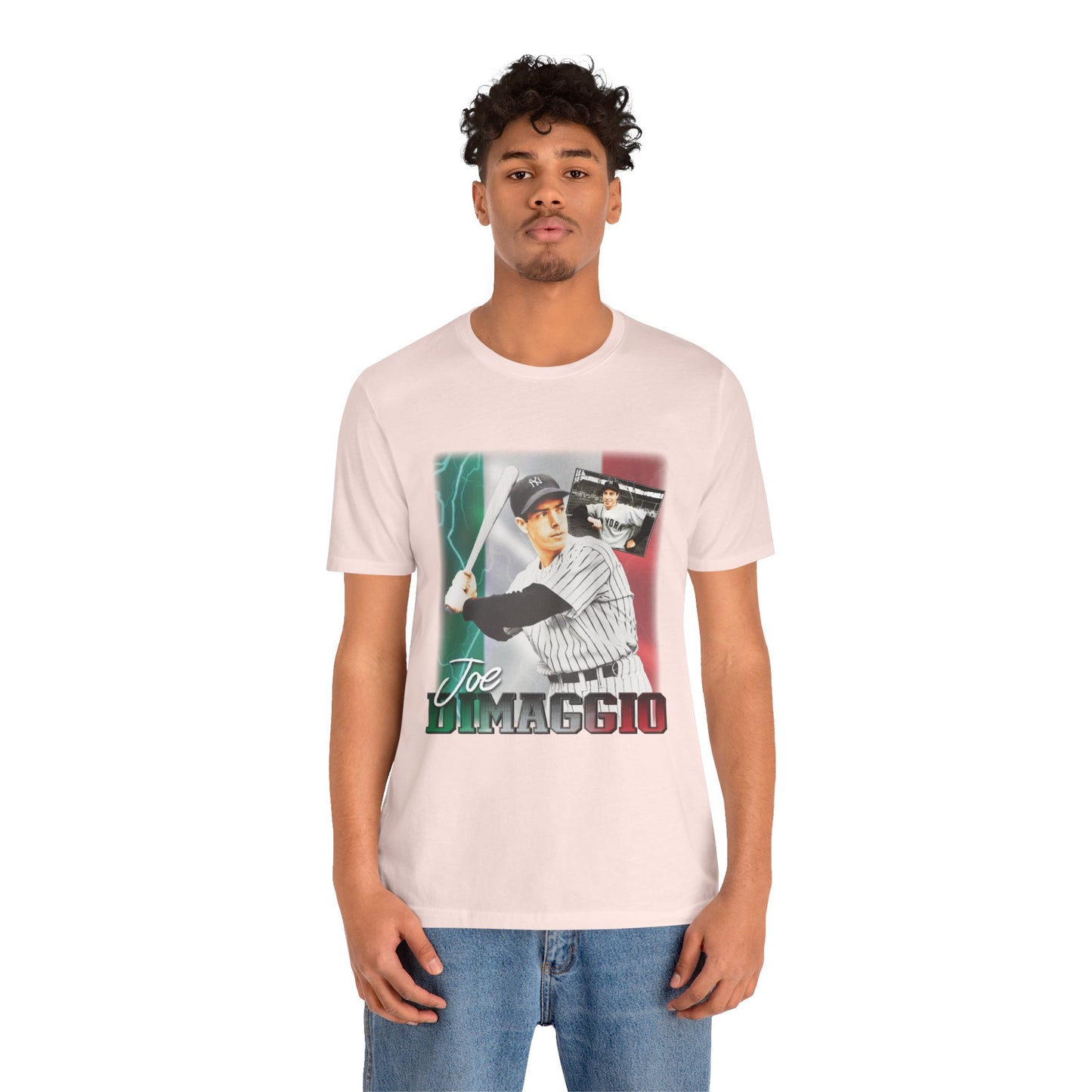 Joe Dimaggio! Joltin' Joe" - The Yankee Clipper! Rare New York Yankees Shirt!