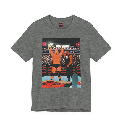 Austin's 8 year journey Classic 90s Wrestling tee!