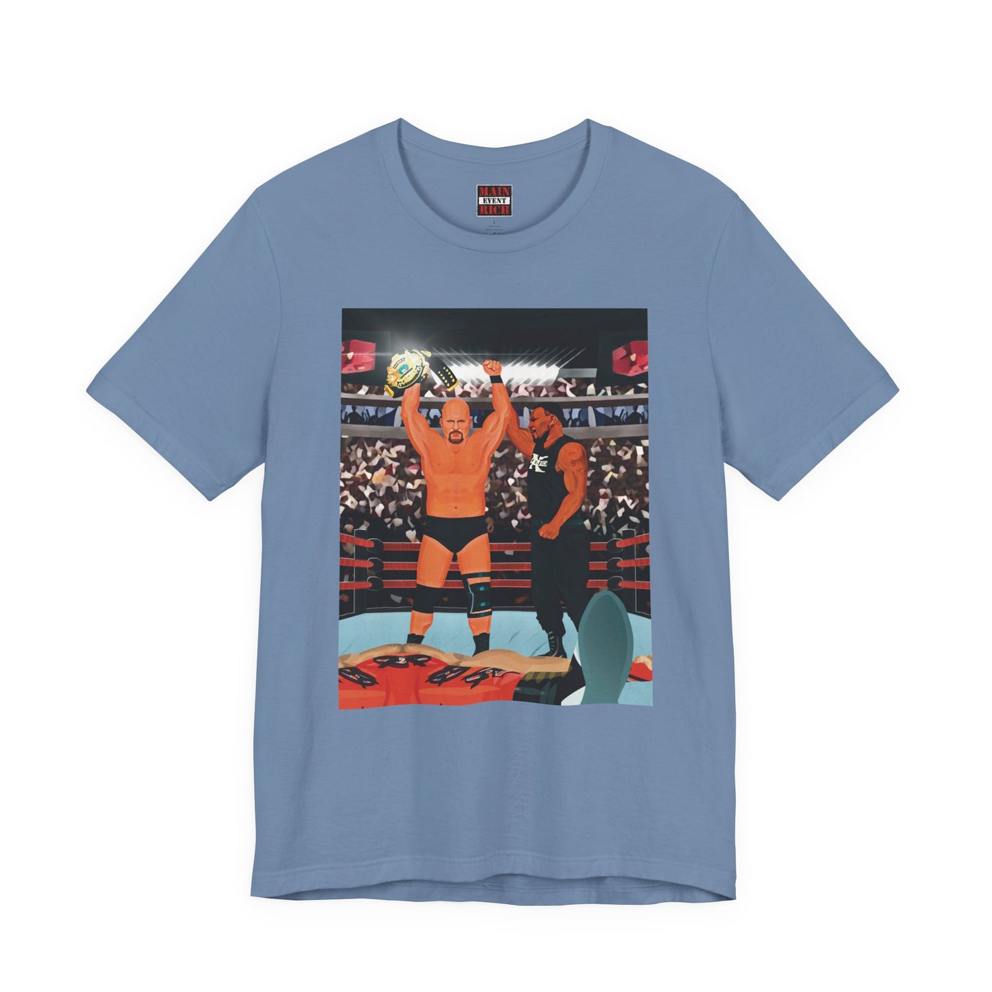 Austin's 8 year journey Classic 90s Wrestling tee!