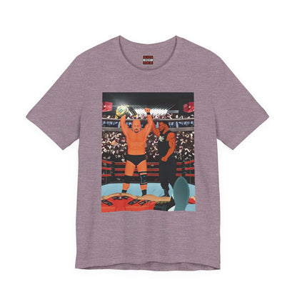 Austin's 8 year journey Classic 90s Wrestling tee!