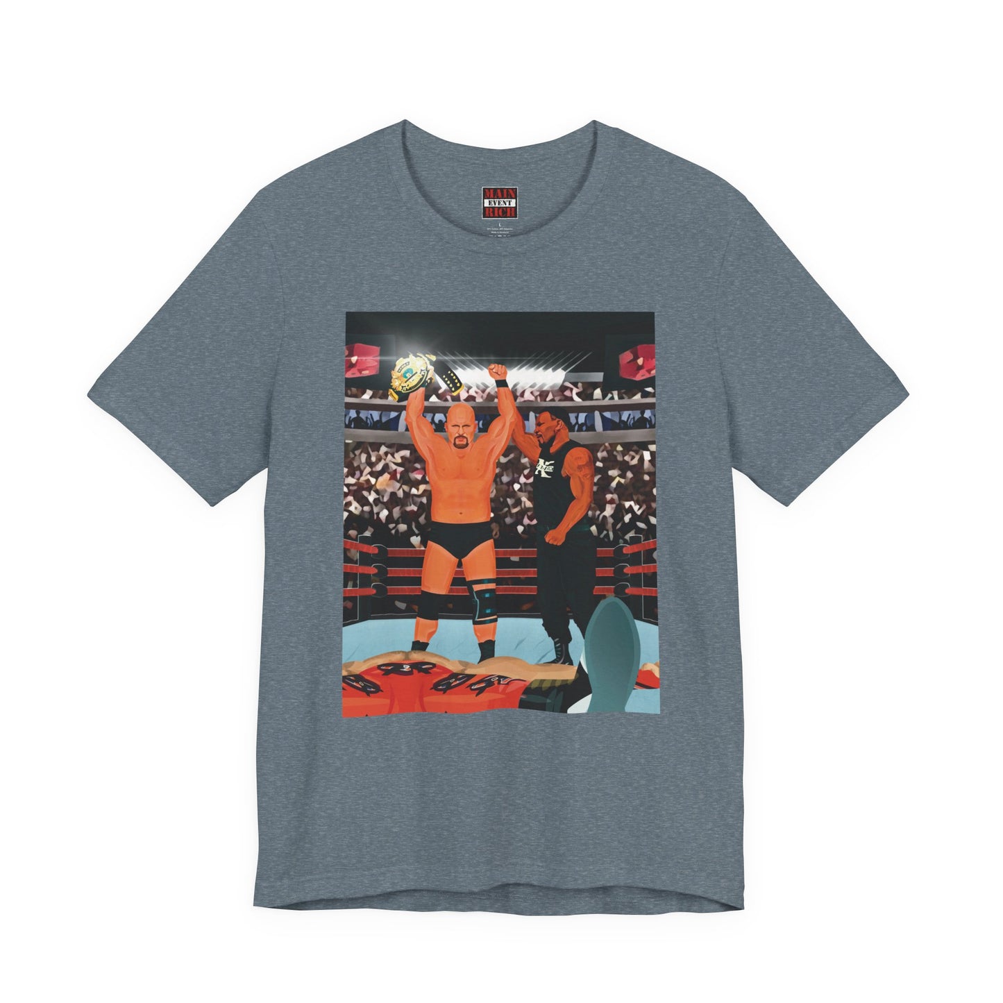 Austin's 8 year journey Classic 90s Wrestling tee!