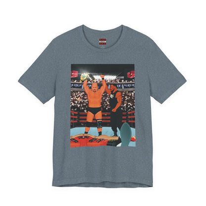 Austin's 8 year journey Classic 90s Wrestling tee!