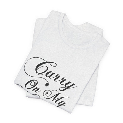 Carry On My Wayward Son Shirt - Vintage Script Rock Tribute Tee!