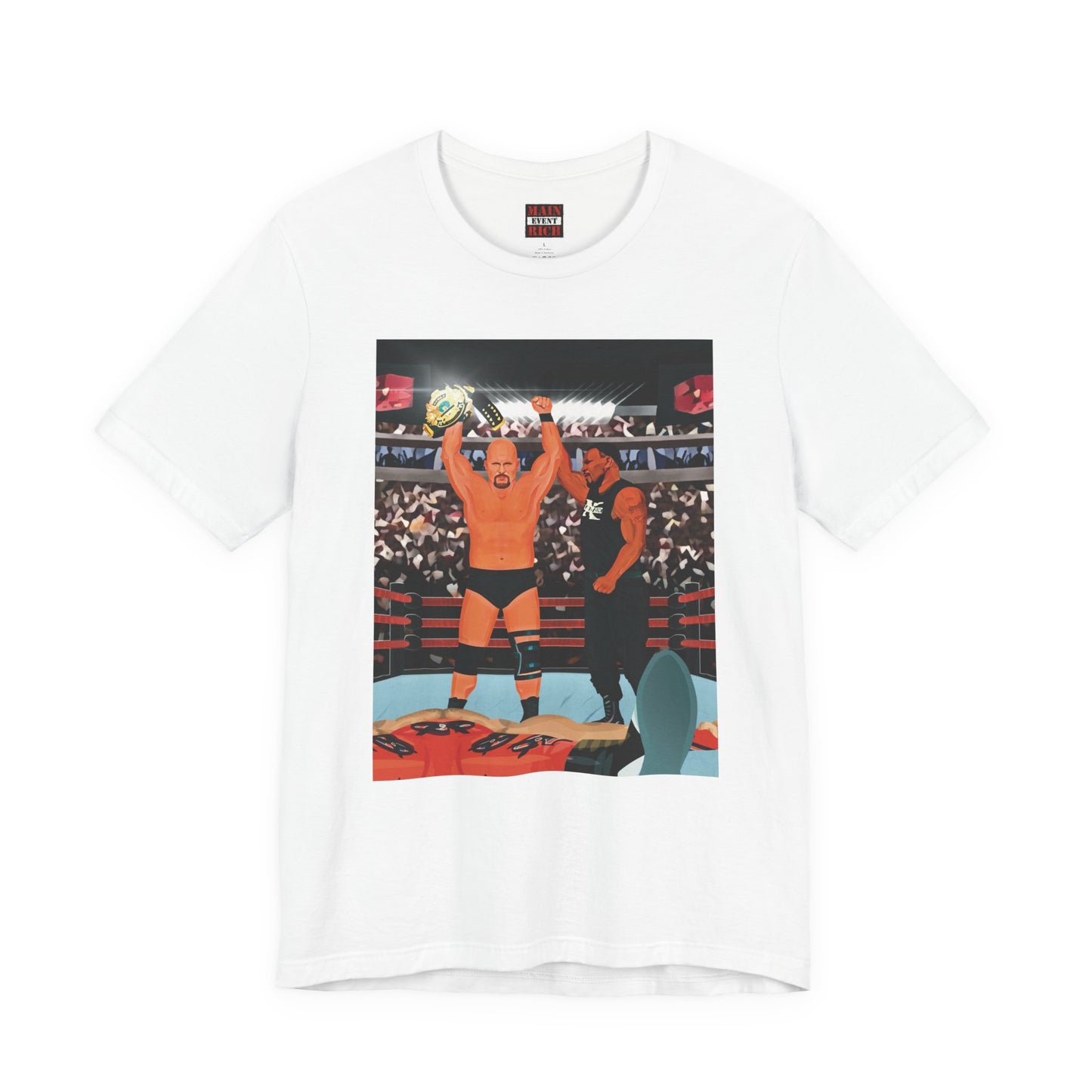 Austin's 8 year journey Classic 90s Wrestling tee!